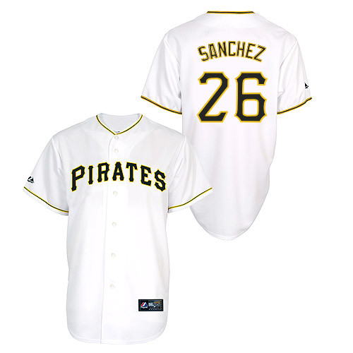 Tony Sanchez #26 Youth Baseball Jersey-Pittsburgh Pirates Authentic Home White Cool Base MLB Jersey